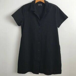 Frank and Oak Jean Dress Black  Button Womens Medium